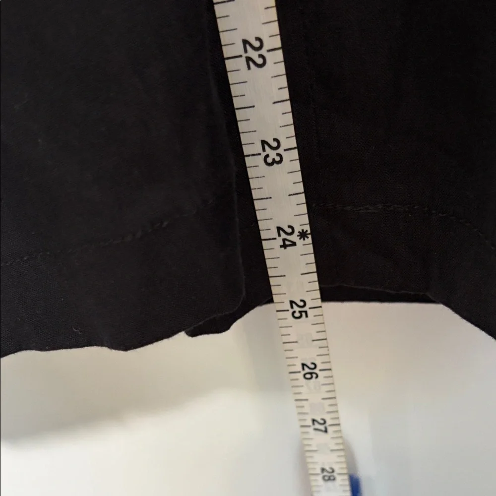 Rag & Bone Dylan Pant Cropped Linen Blend Black Women’s size 16 Wide Leg